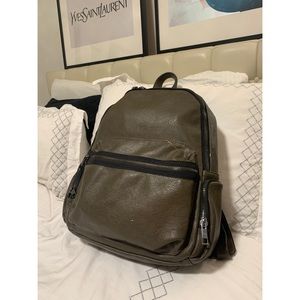 Aldo Dark Green Faux Leather Backpack